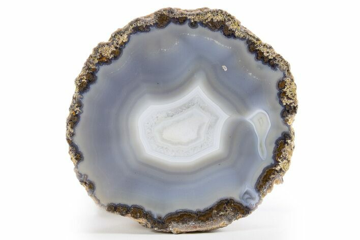 Las Choyas Geode With Blue Banded Agate - Mexico #324138